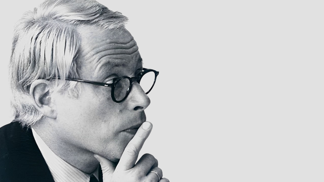 Designer Dieter Rams looking especially contemplative