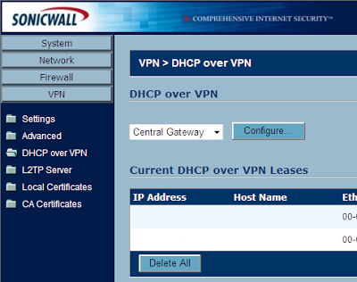 vpn dhcp clients sonicwall