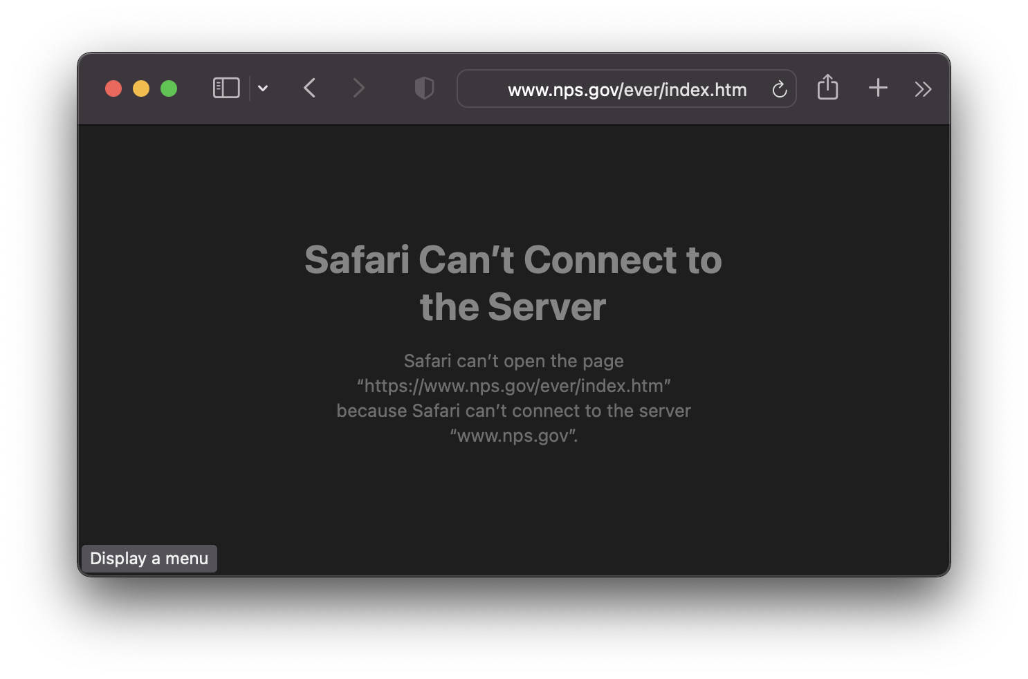 Safari Can’t Connect to the Server