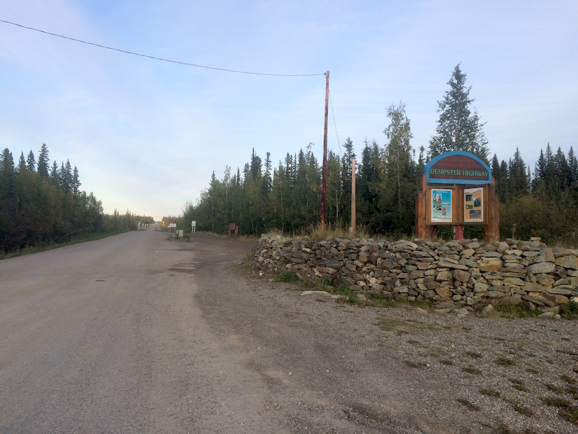 Start of the Dempster Highway