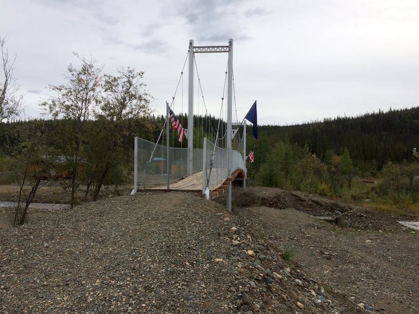 Foot bridge in Chicken, AK