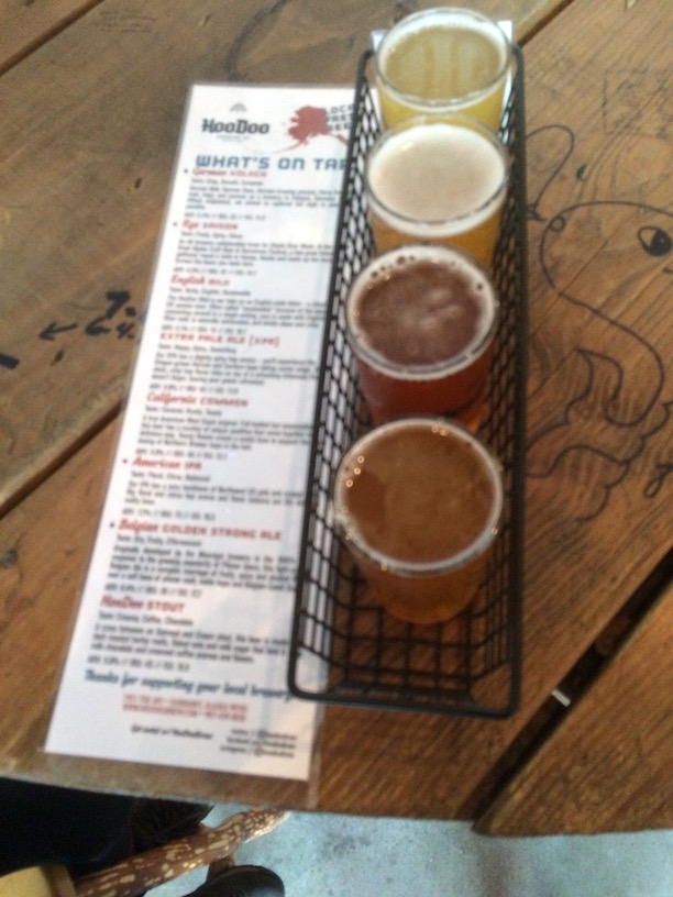 Beer sampler at HooDoo